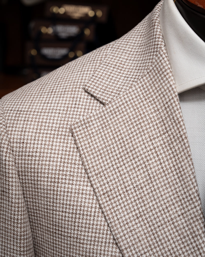 Giotto Houndstooth Coffee Jacket