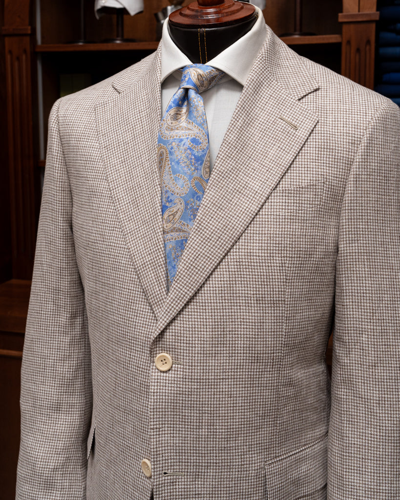 Giotto Houndstooth Coffee Jacket
