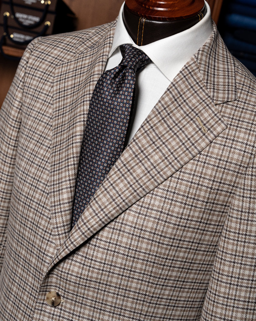 Giotto Houndstooth Jacket in Dark Brown