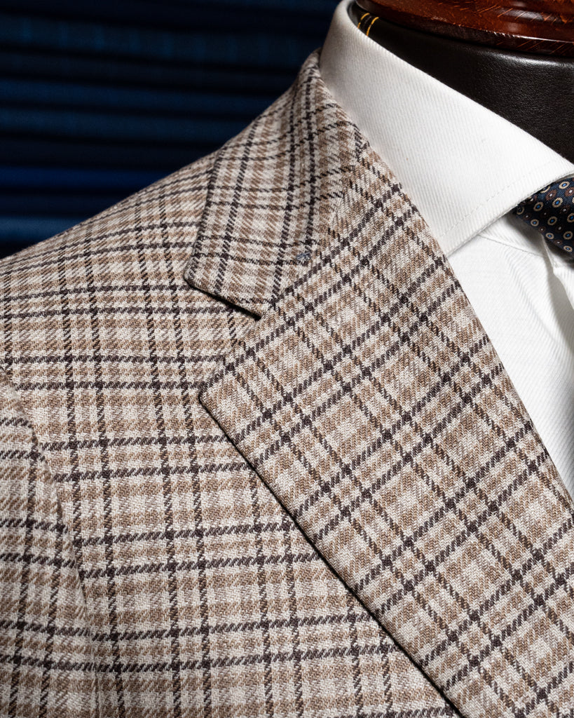 Giotto Houndstooth Jacket in Dark Brown