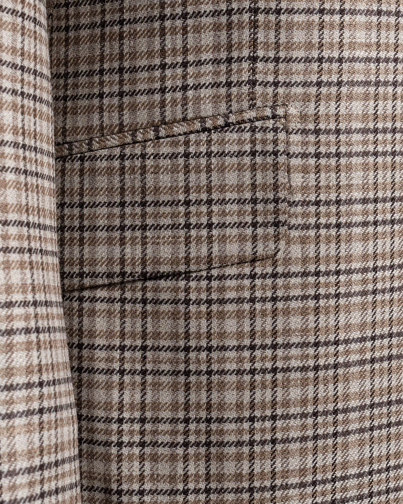 Giotto Houndstooth Jacket in Dark Brown