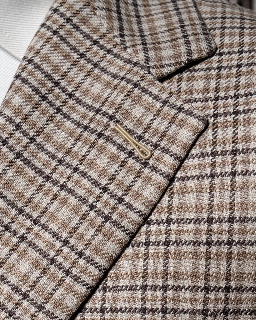 Giotto Houndstooth Jacket in Dark Brown