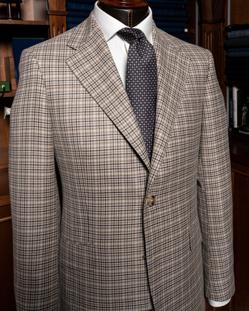 Giotto Houndstooth Jacket in Dark Brown