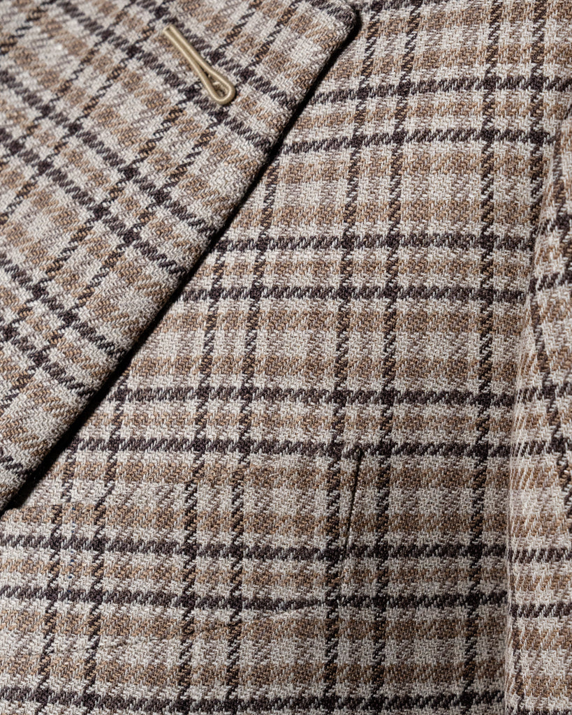 Giotto Houndstooth Jacket in Dark Brown