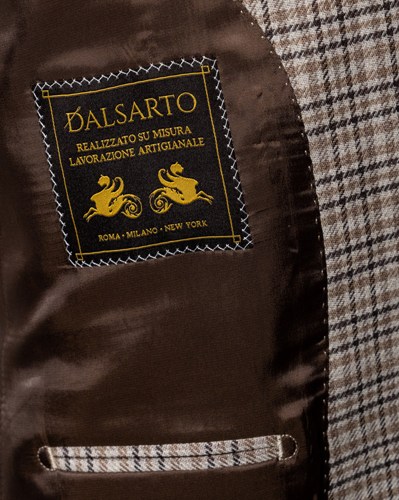 Giotto Houndstooth Jacket in Dark Brown