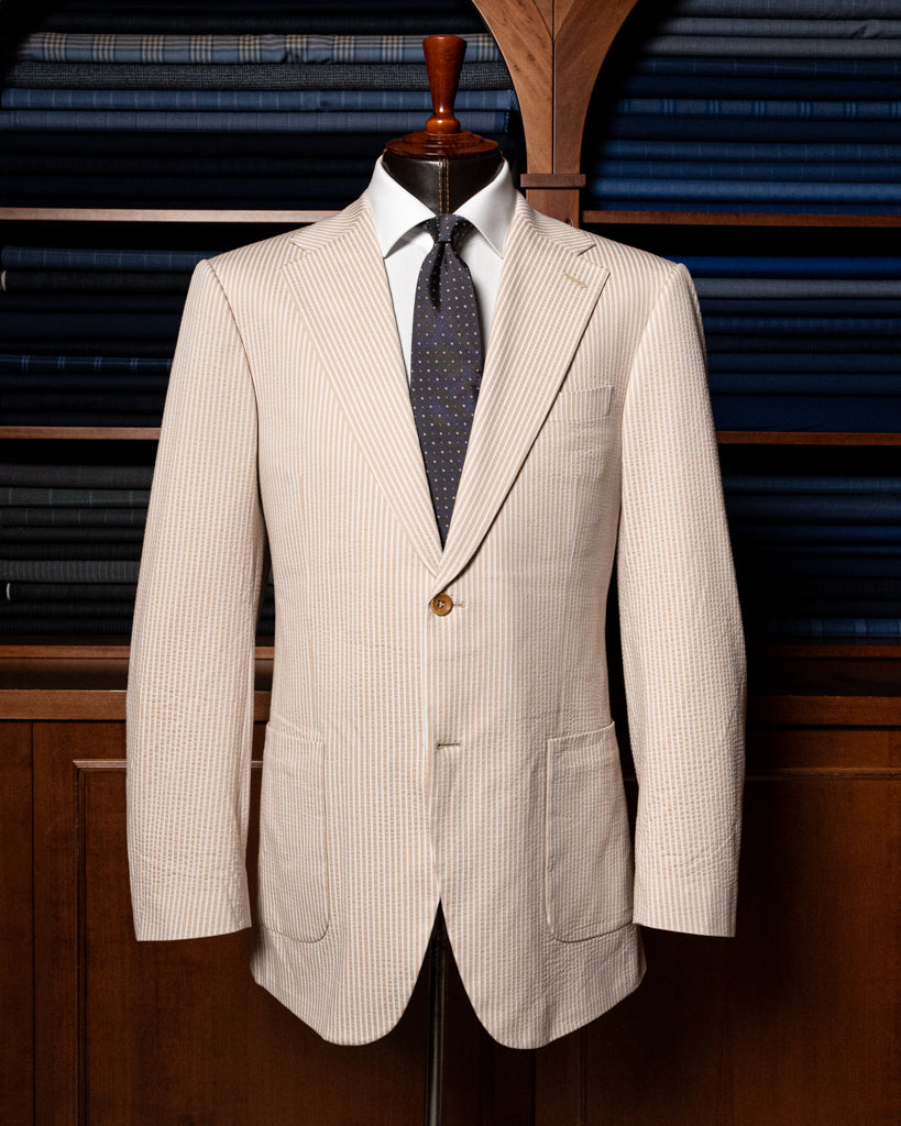 Giotto Seersucker Khaki Jacket