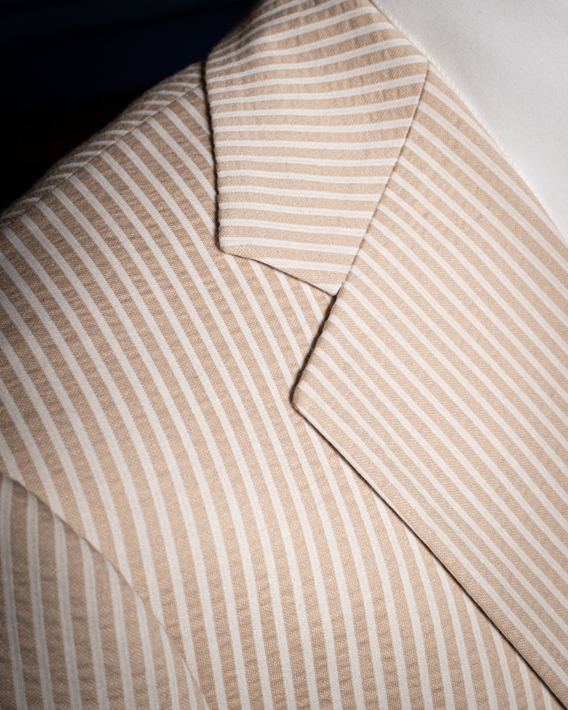 Giotto Seersucker Khaki Jacket