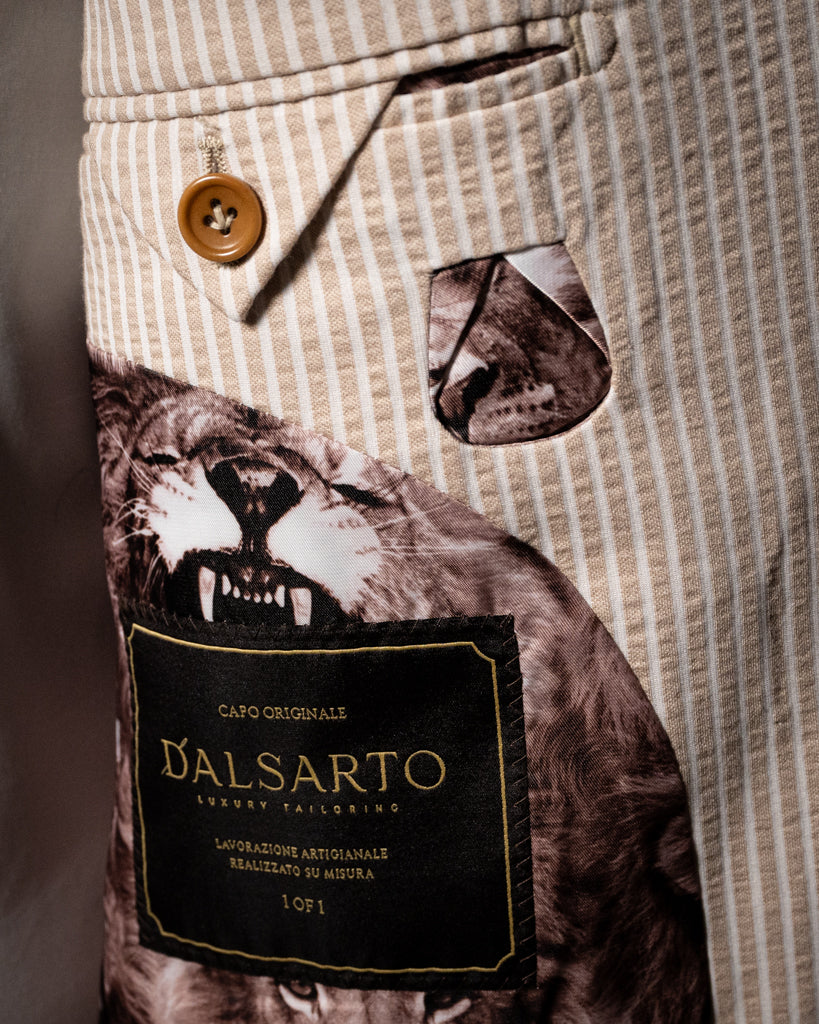 Giotto Seersucker Khaki Jacket