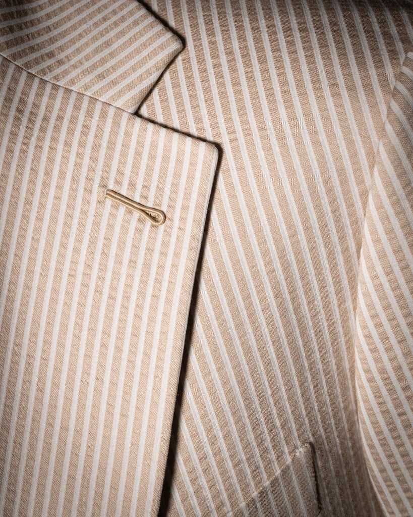 Giotto Seersucker Khaki Jacket