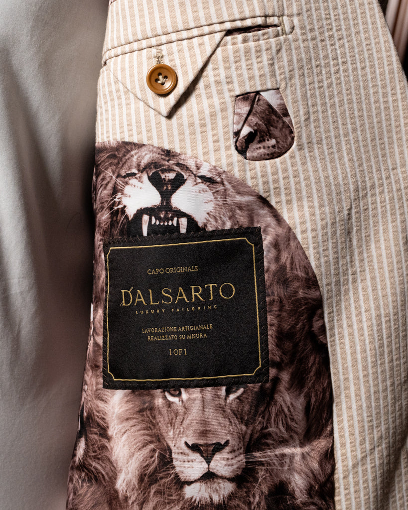 Giotto Seersucker Khaki Jacket