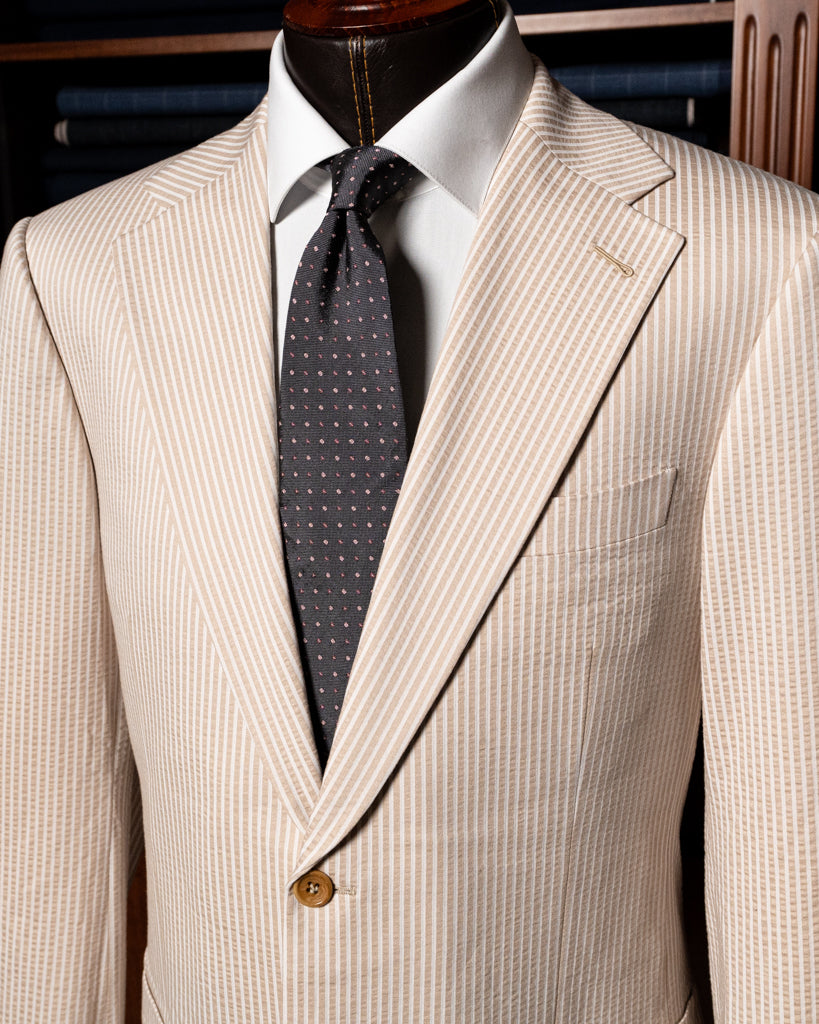 Giotto Seersucker Khaki Jacket