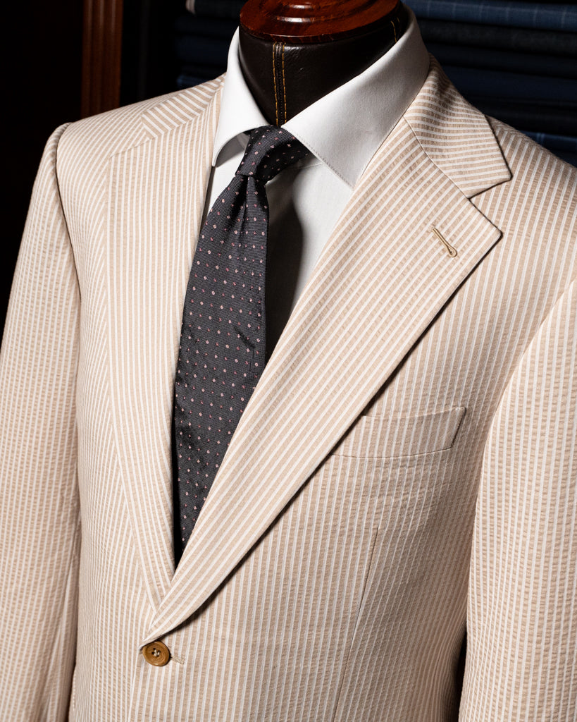 Giotto Seersucker Khaki Jacket