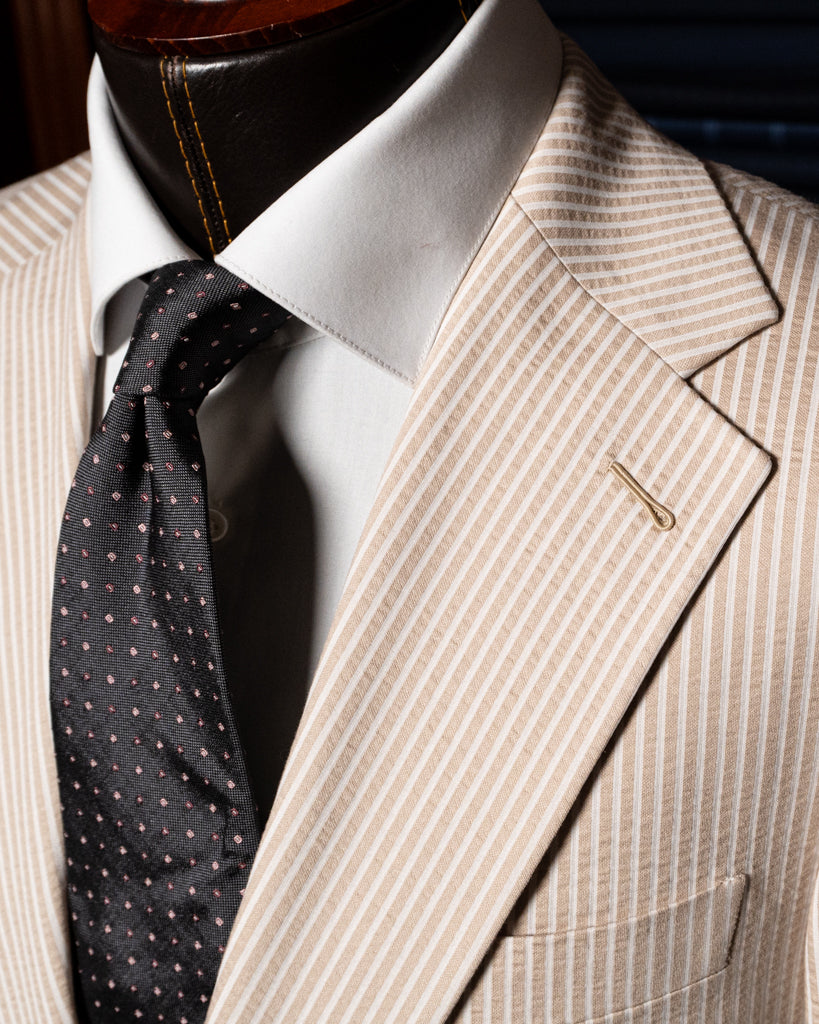 Giotto Seersucker Khaki Jacket