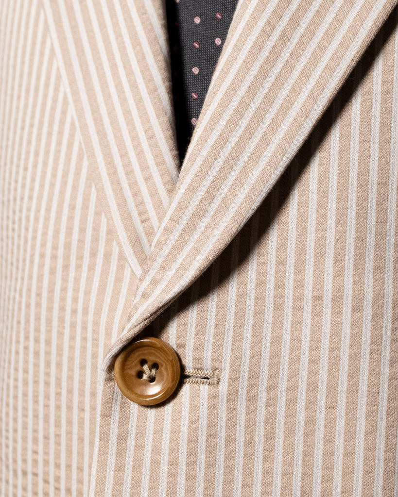 Giotto Seersucker Khaki Jacket