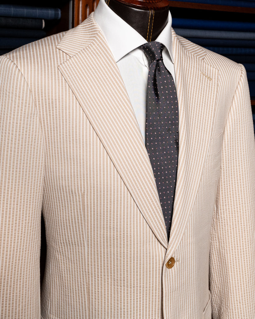 Giotto Seersucker Khaki Jacket