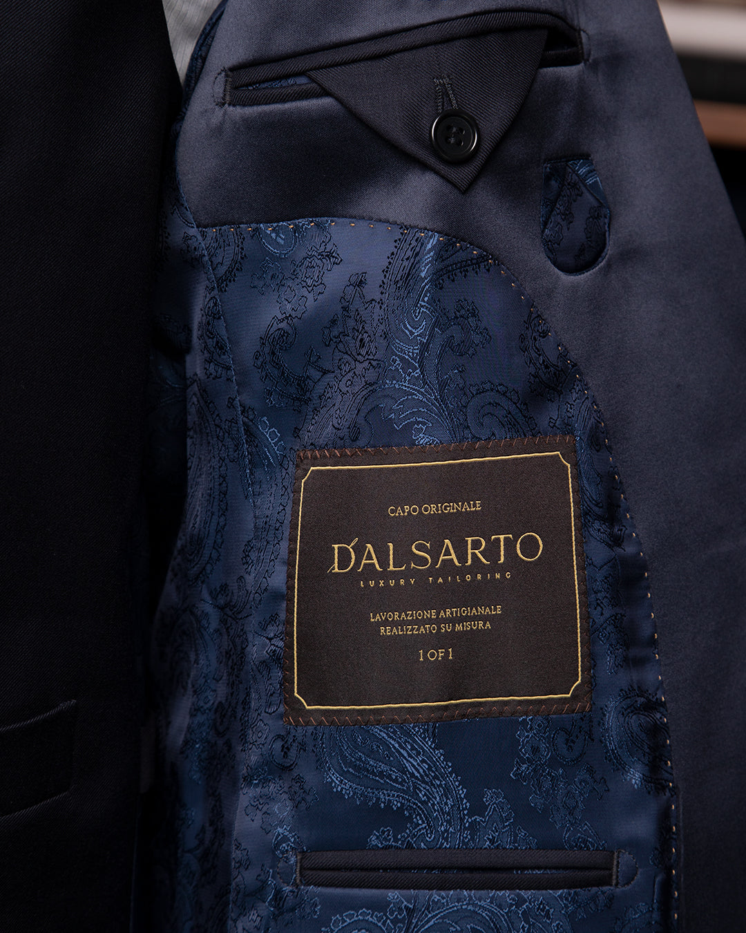 Smoking Michelangelo Blu Dalsarto con Raso Blu