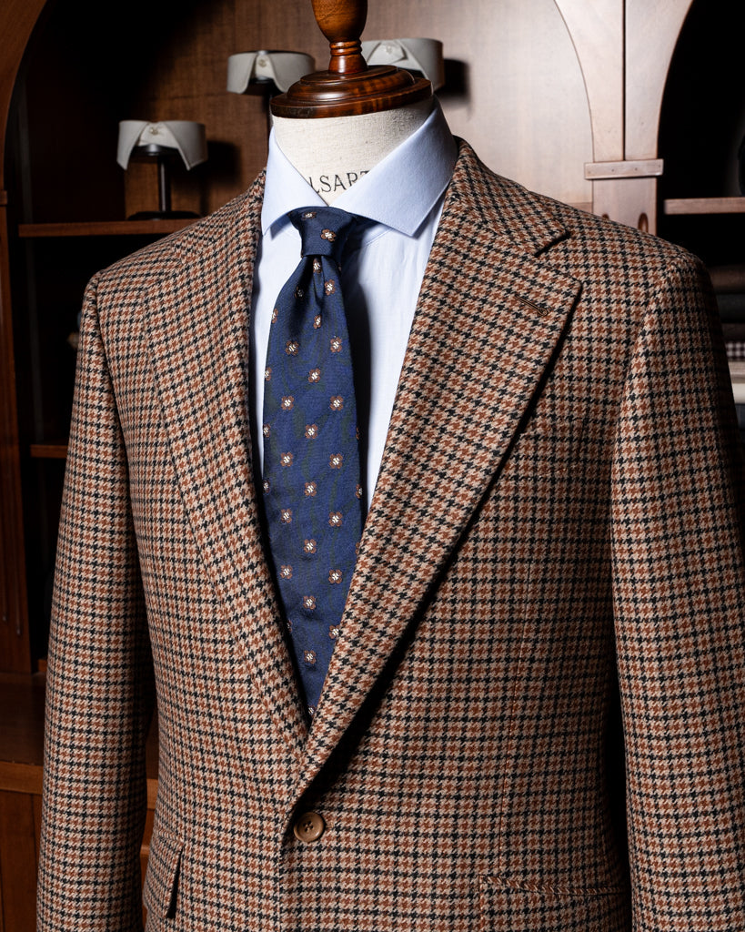 Giacca Modernico Pied de Poule Marrone