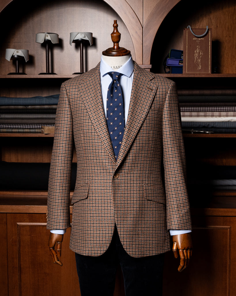 Giacca Modernico Pied de Poule Marrone