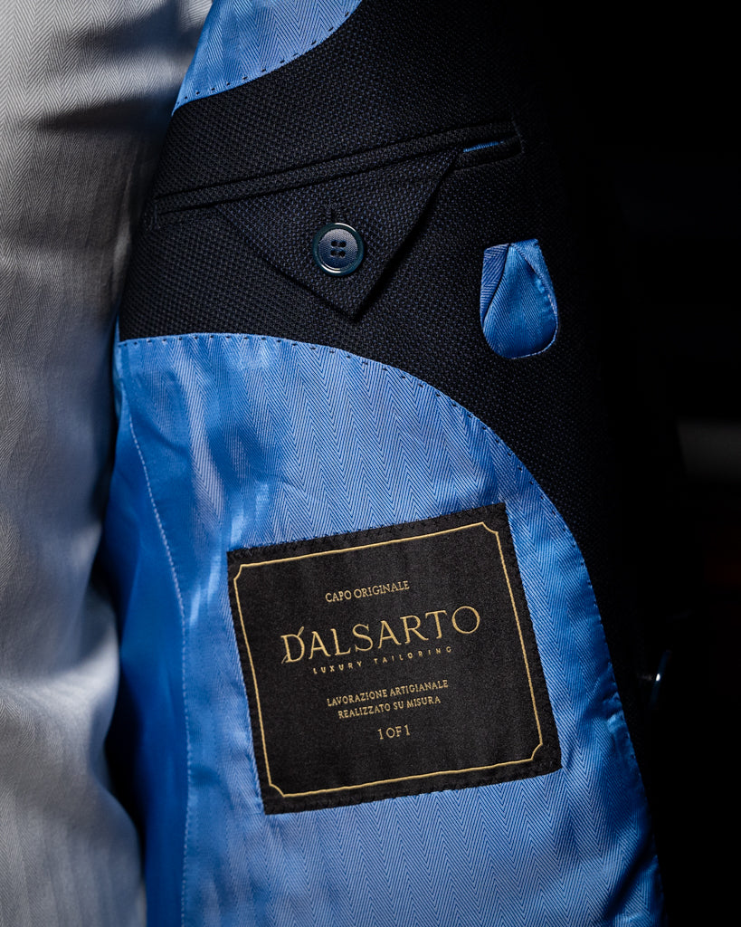 Giacca Perugino Hopsack Blu Dalsarto