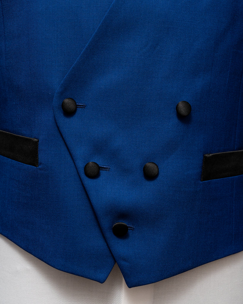 Blue Five Button Vest