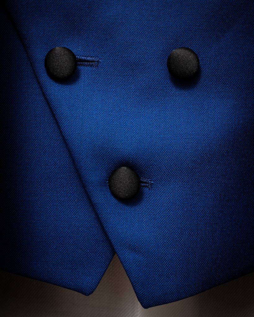 Blue Five Button Vest