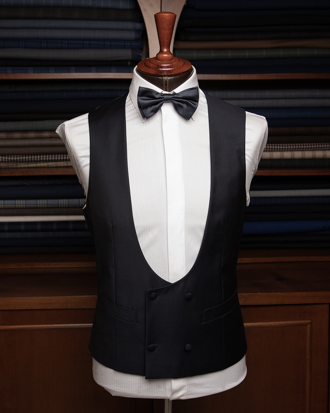 Gilet Doppiopetto Nero Unito