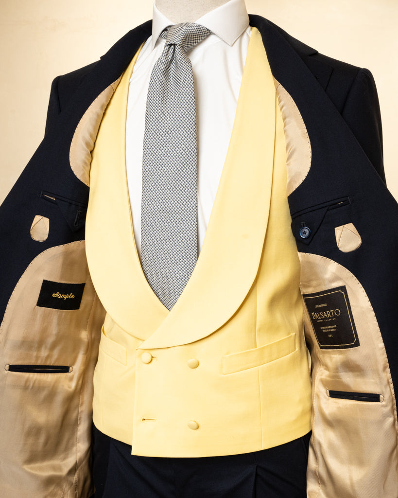 Yellow Double-Breasted Ceremony Vest