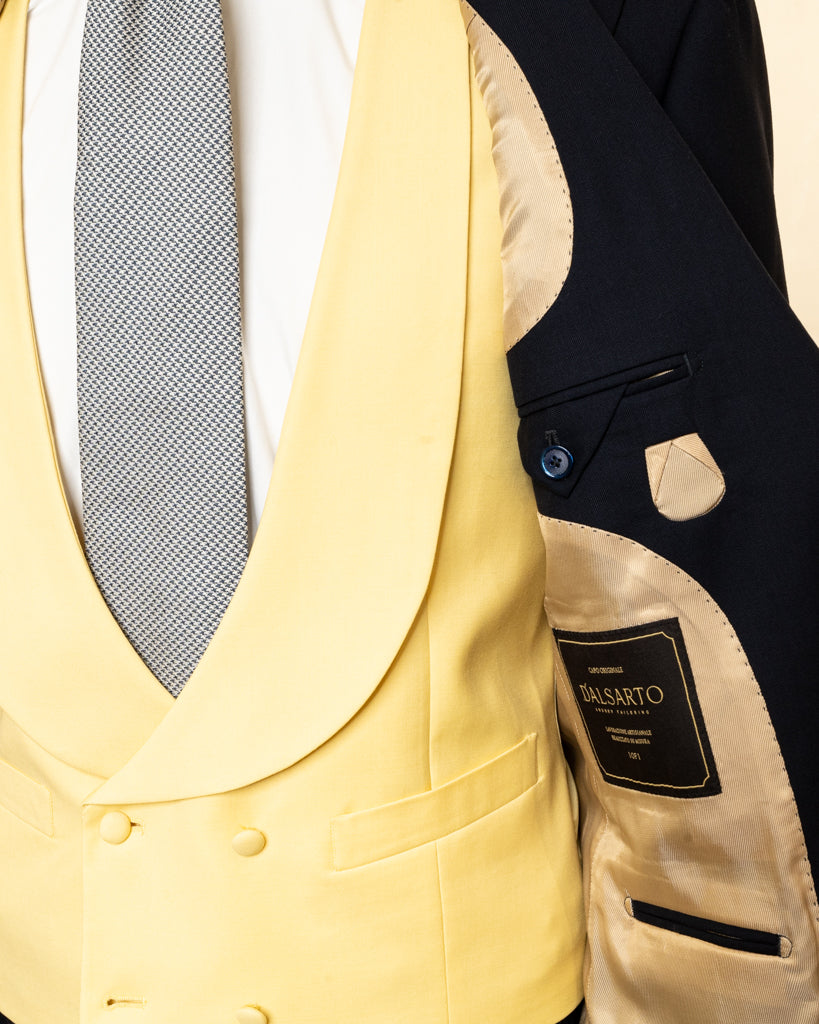 Yellow Double-Breasted Ceremony Vest