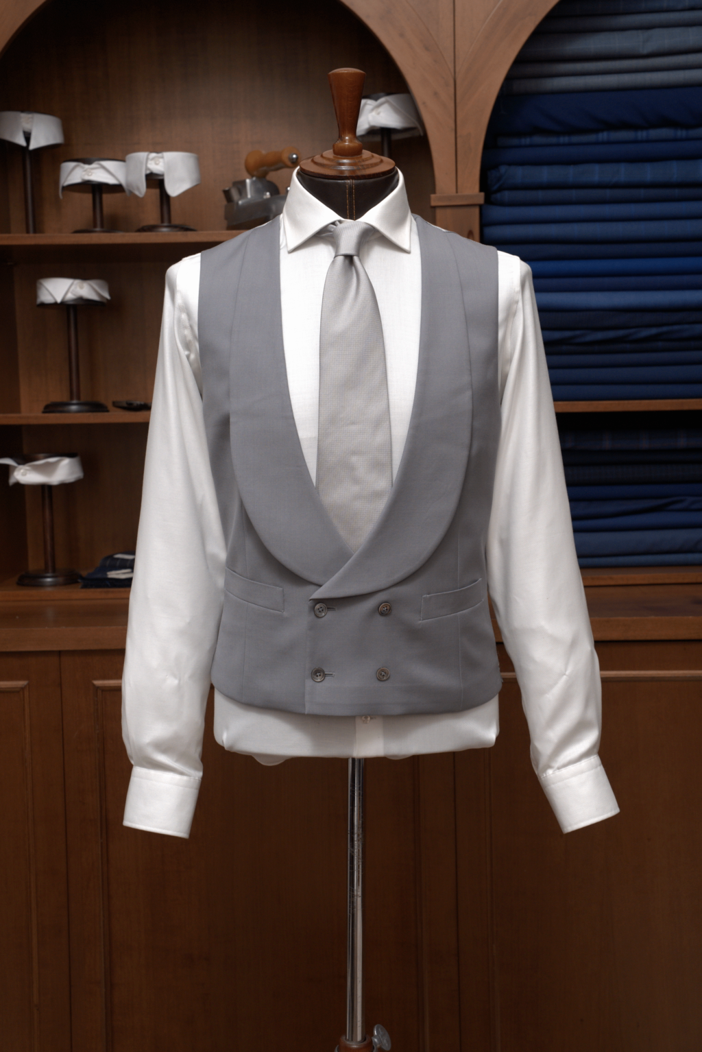Gilet Grigio Melange Chiaro