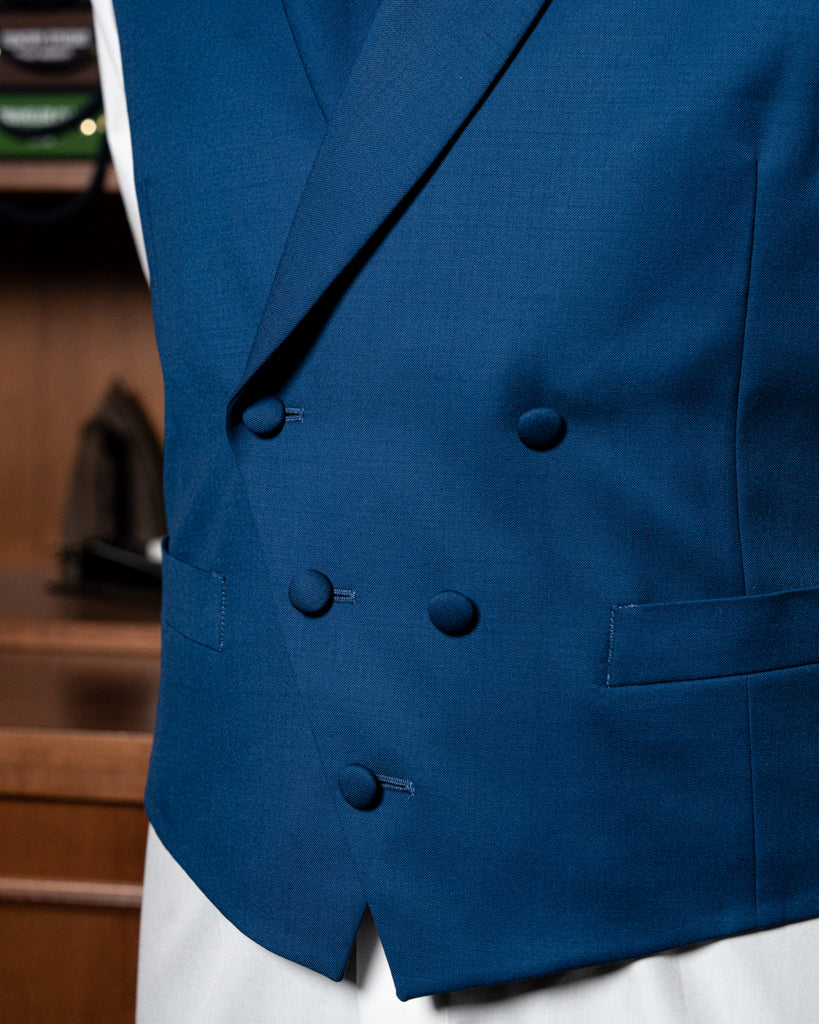 Gilet Sciallato Blu Capri