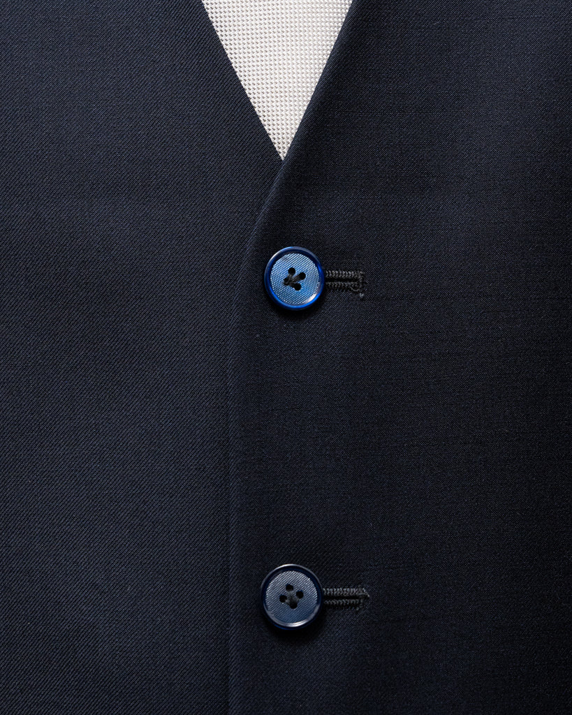 Midnight Blue Single-Breasted Vest