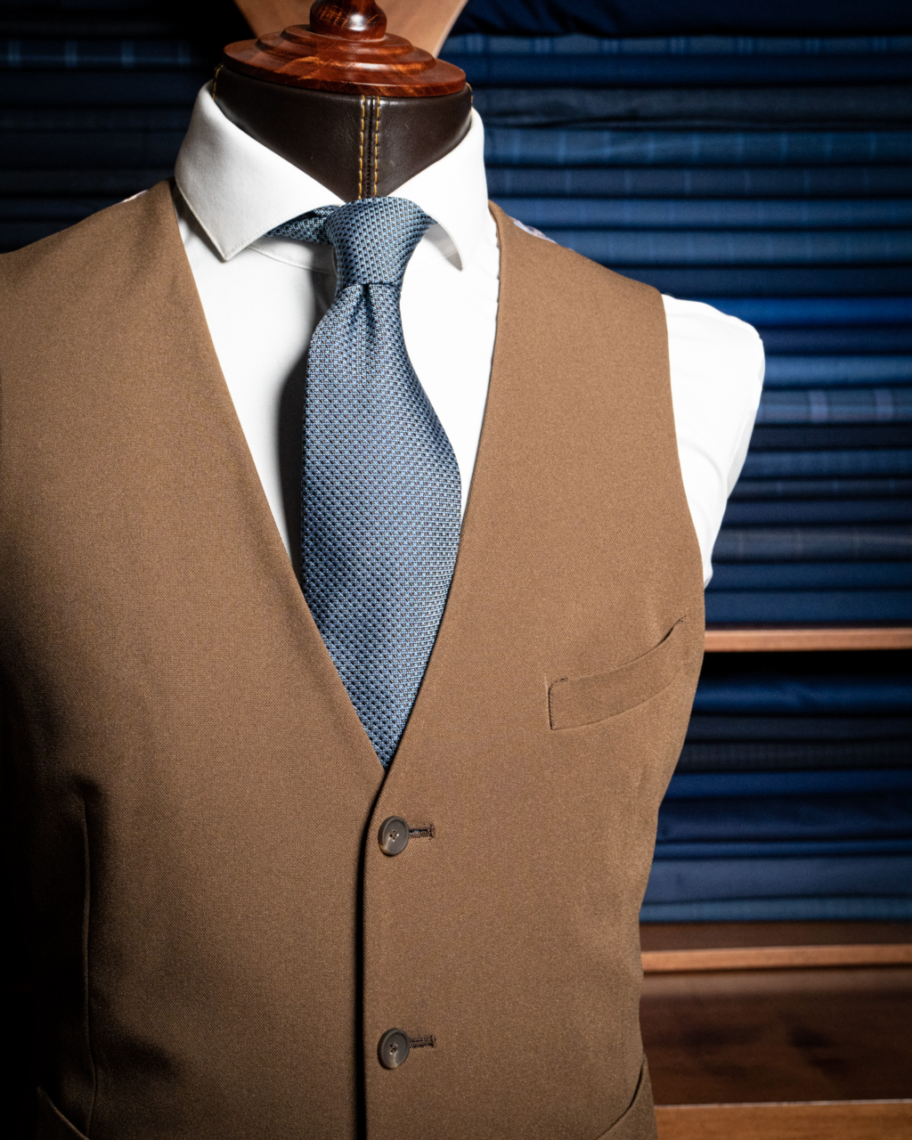 Gilet Nocciola Monopetto