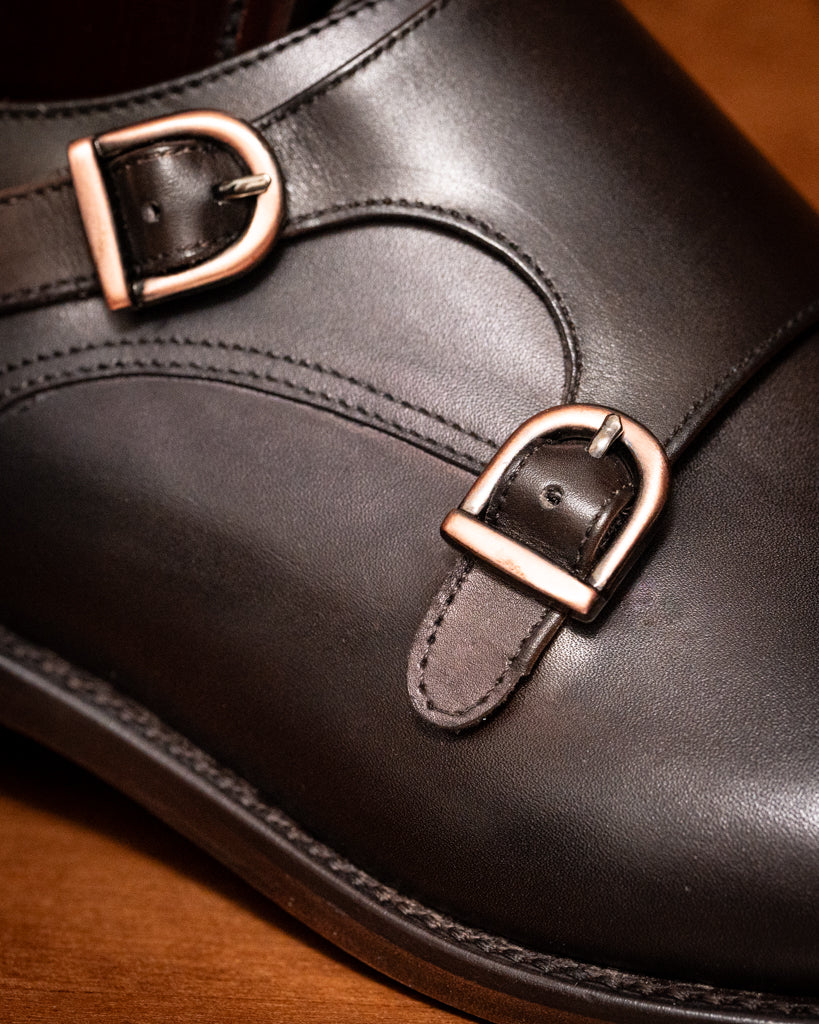 Scarpa Doppia Fibbia Marrone