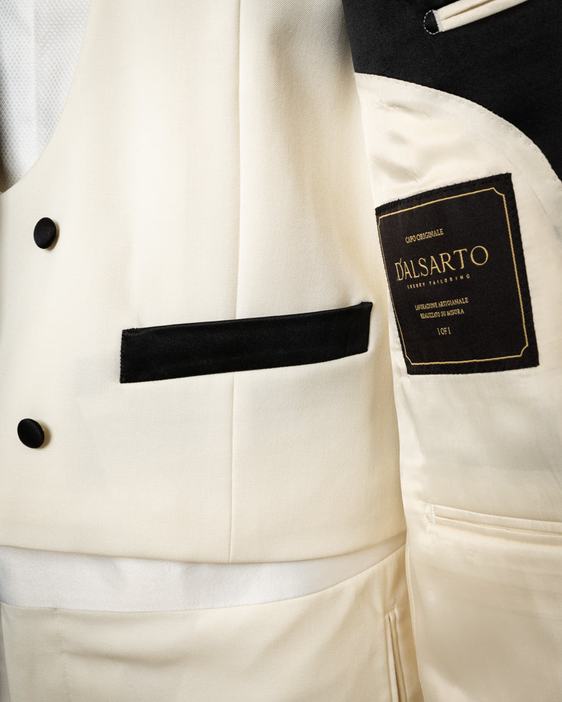 Smoking Bianco Donatello Due Bottoni