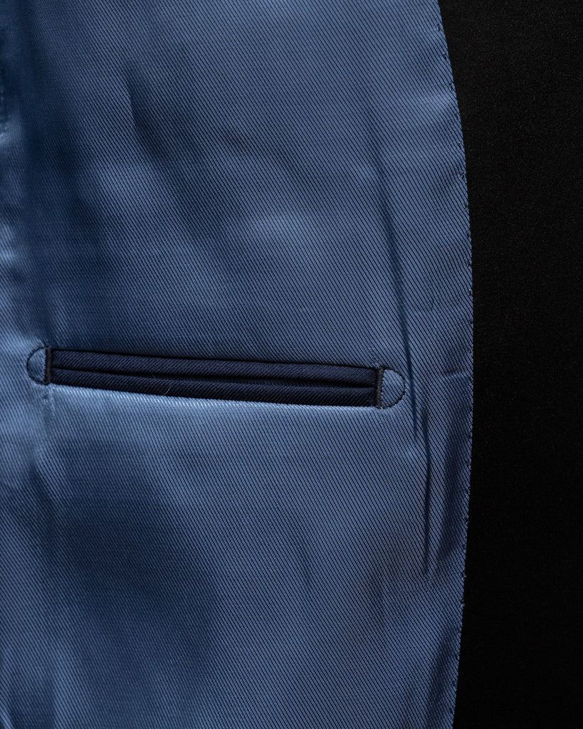Smoking Donatello Open Blue con Gilet Nero