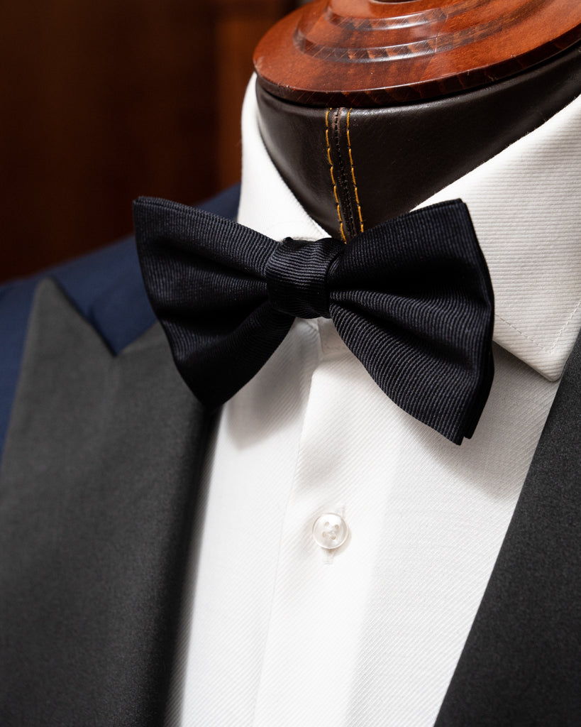 Michelangelo Open Blue Tuxedo with Black Satin