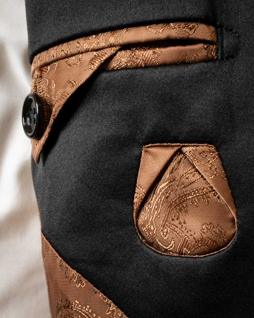 Smoking Velluto Verde con Pantalone Nero