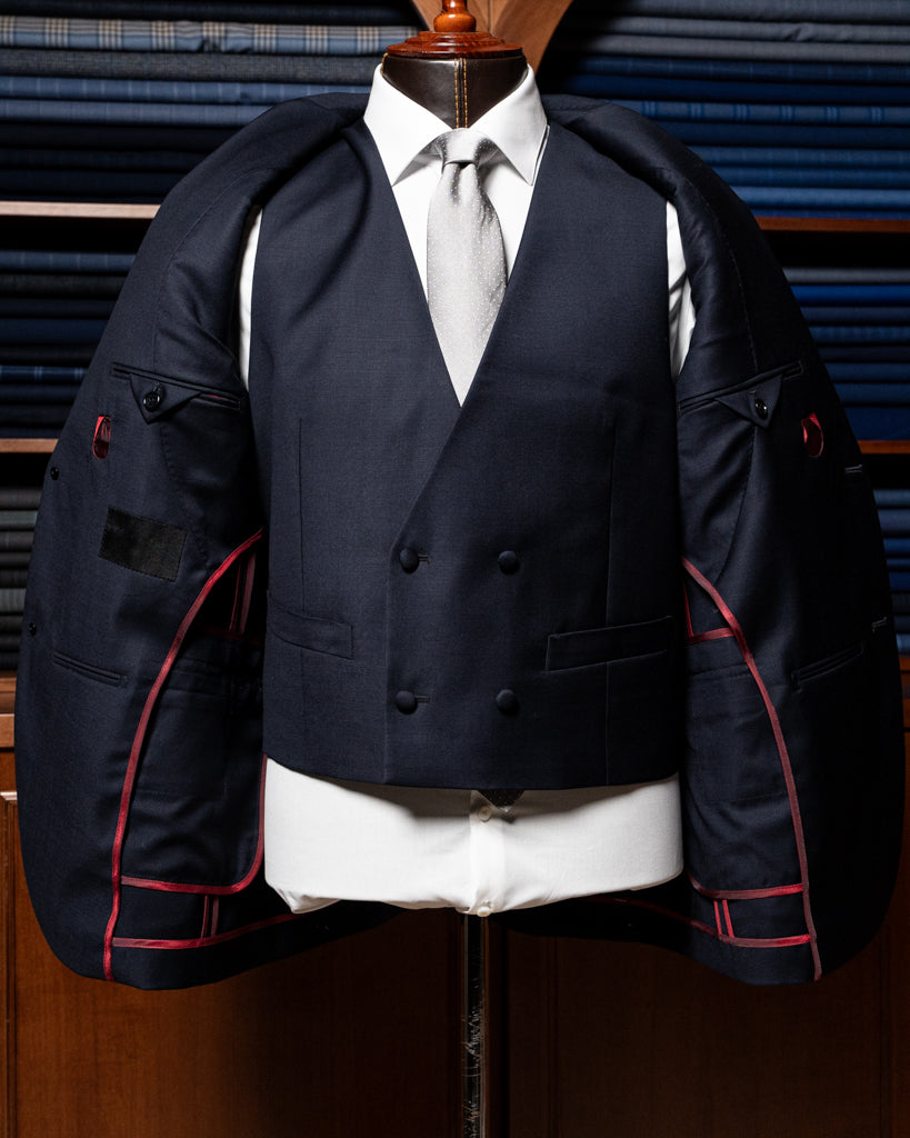 Bernini Navy Blue Suit with Vest