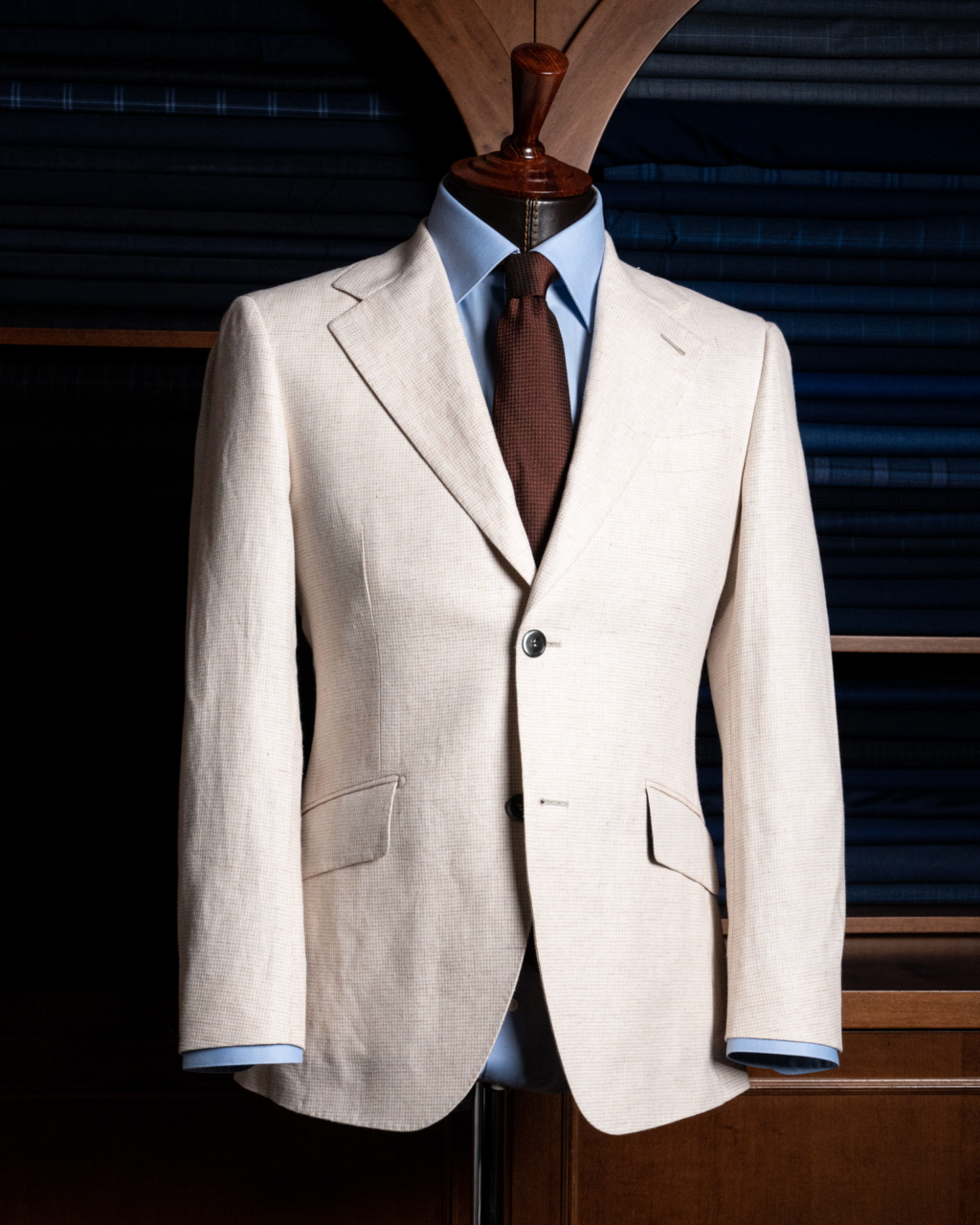 Giotto Houndstooth Cream Suit