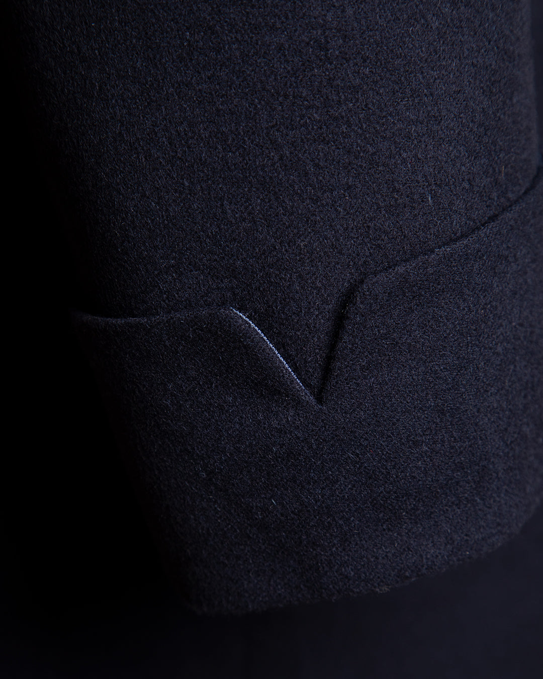 Cappotto Blu Medio Doppiopetto