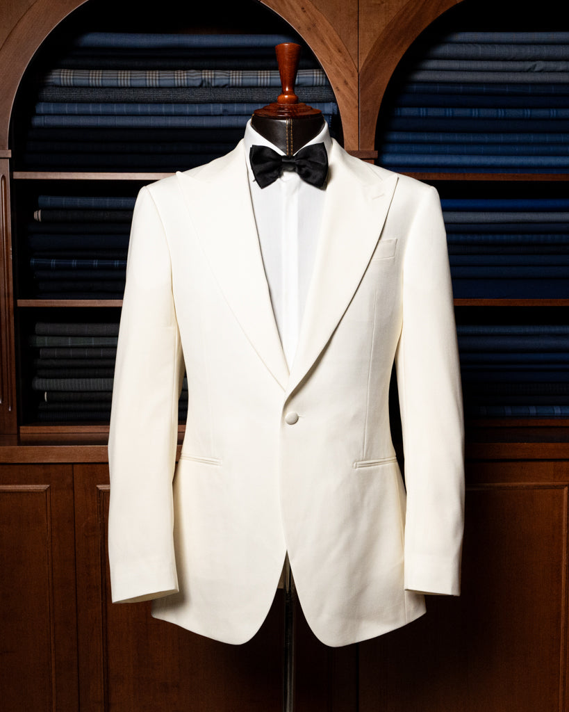 White Nude Tuxedo Jacket