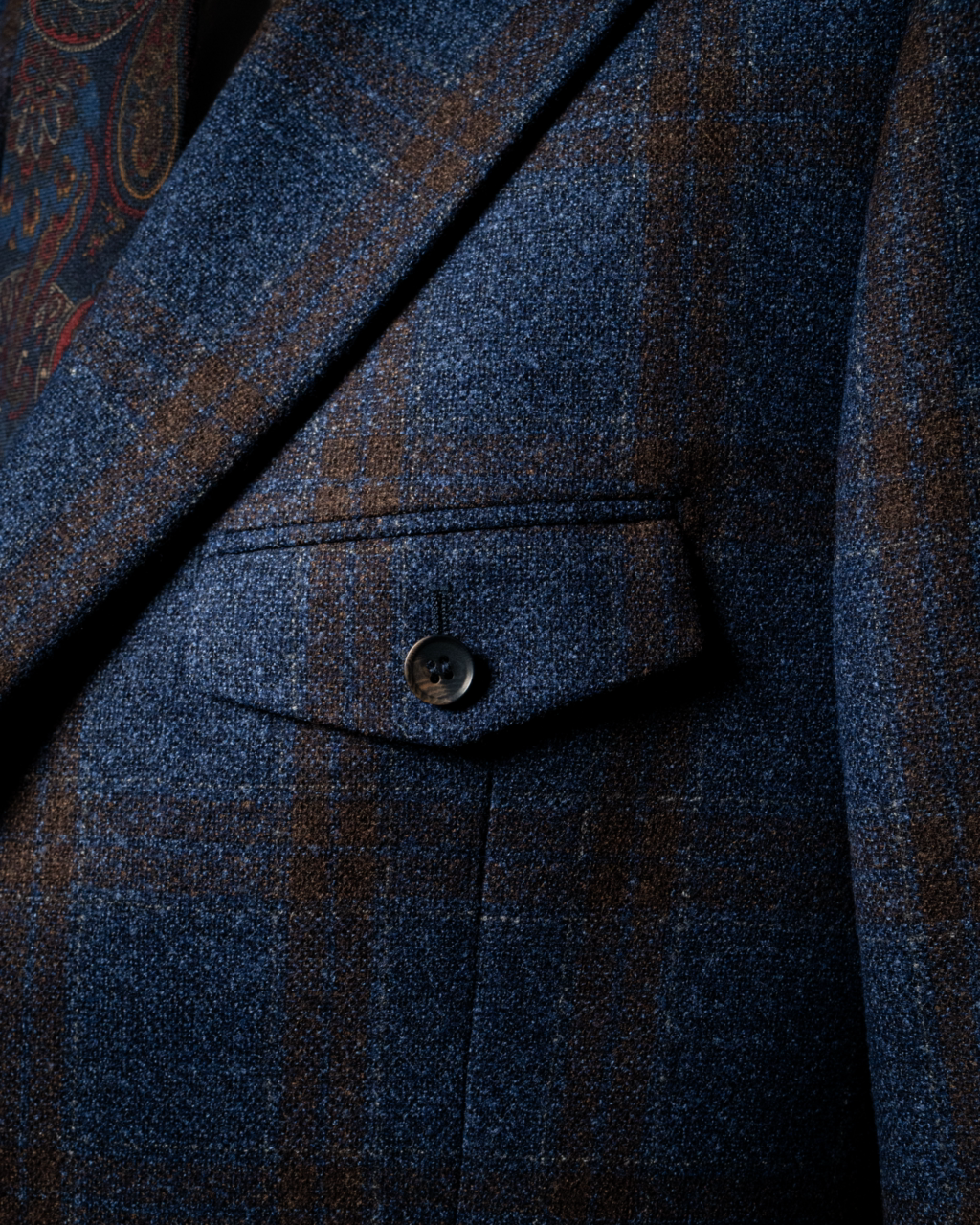 Giacca Giotto Blu con Quadri Rame