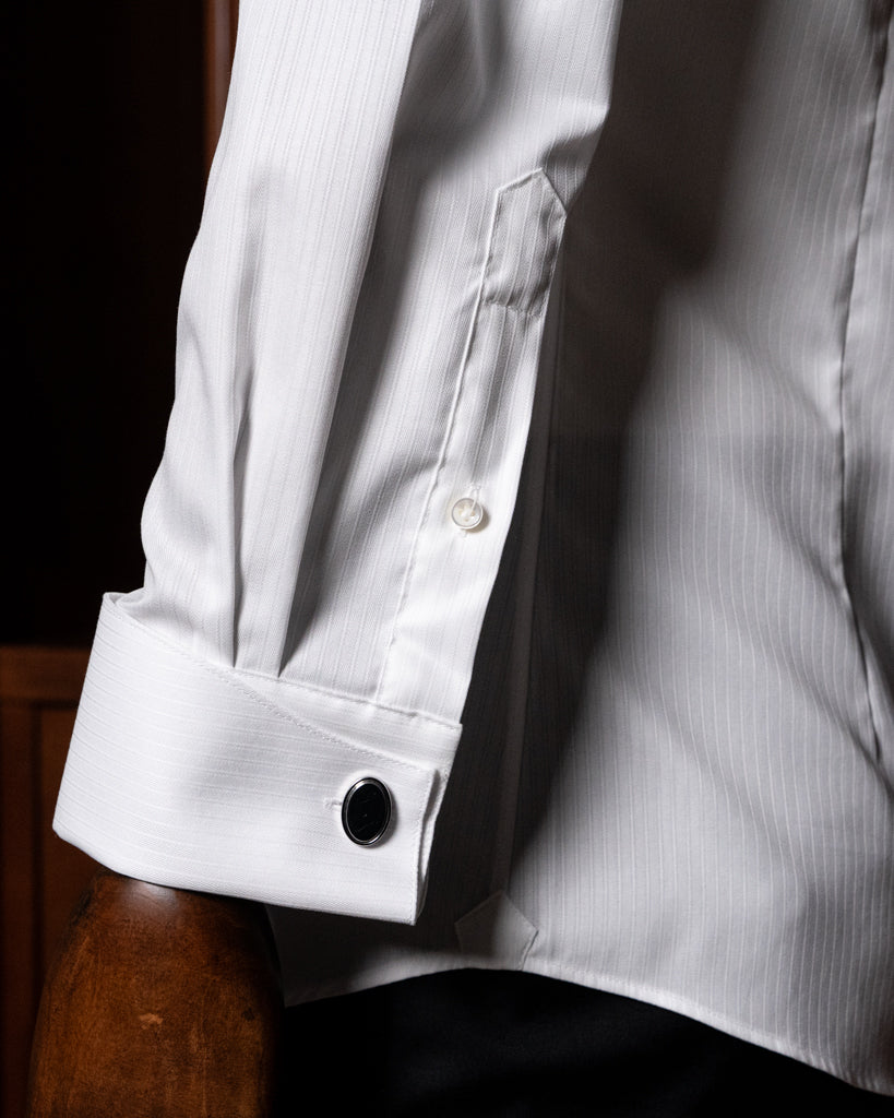 Camicia Cerimonia Bianca con Rilievo