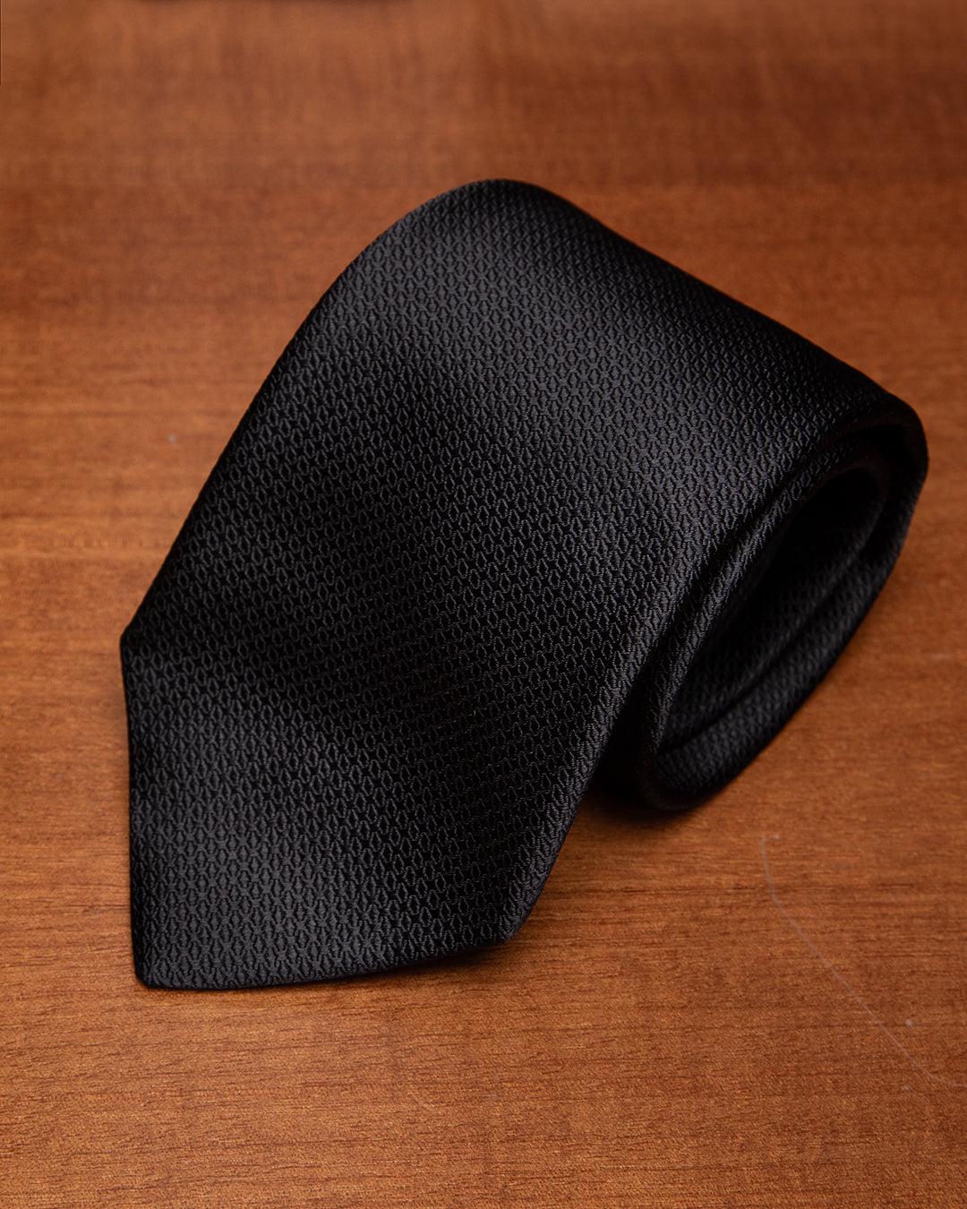 Cravatta Nera con Micro-Jacquard