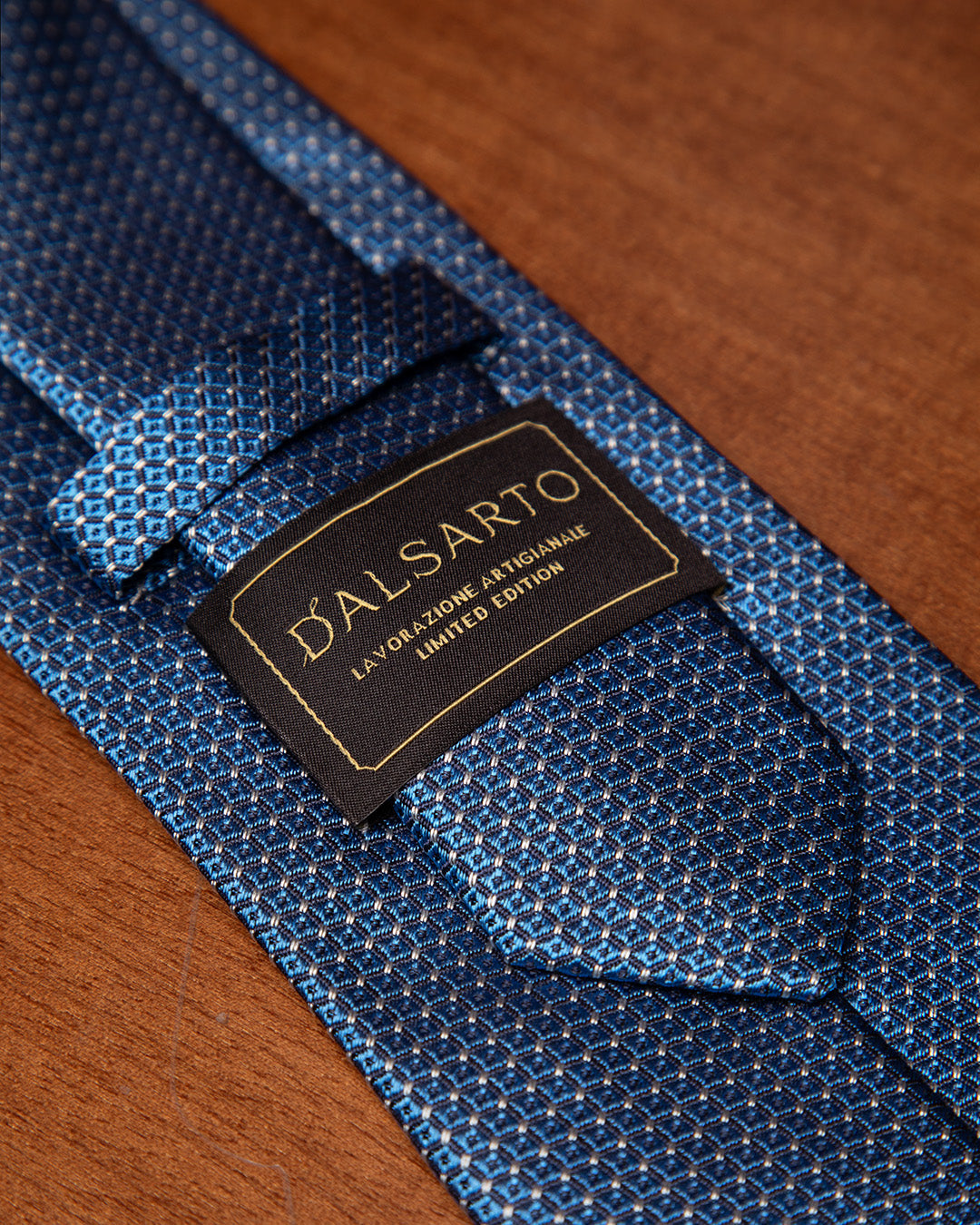Blue Honeycomb Tie in Avio Color