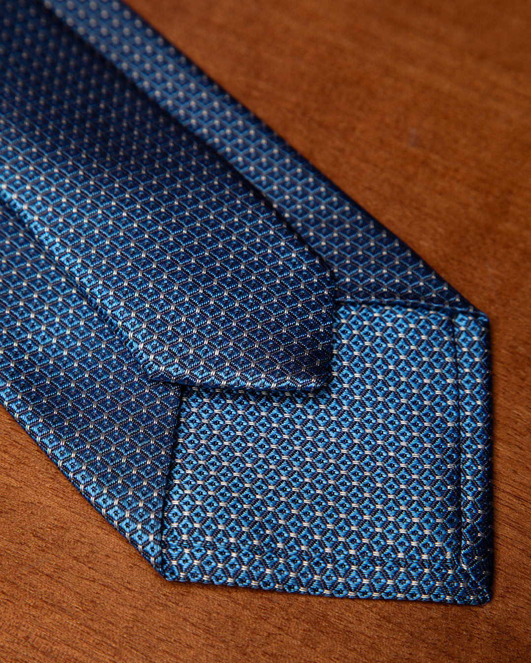 Blue Honeycomb Tie in Avio Color