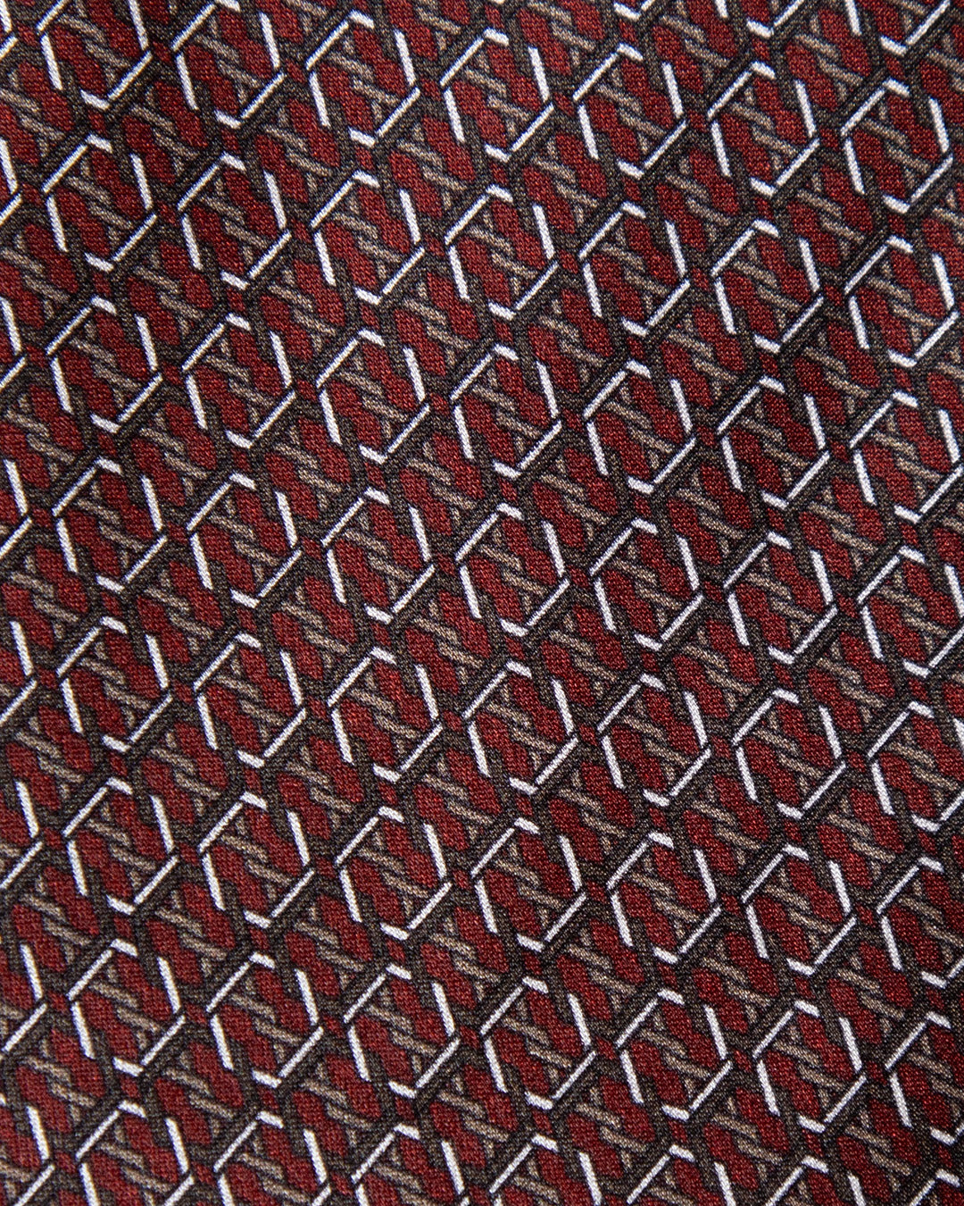 Cravatta Ruggine con Reticolo Tridimensionale Argento
