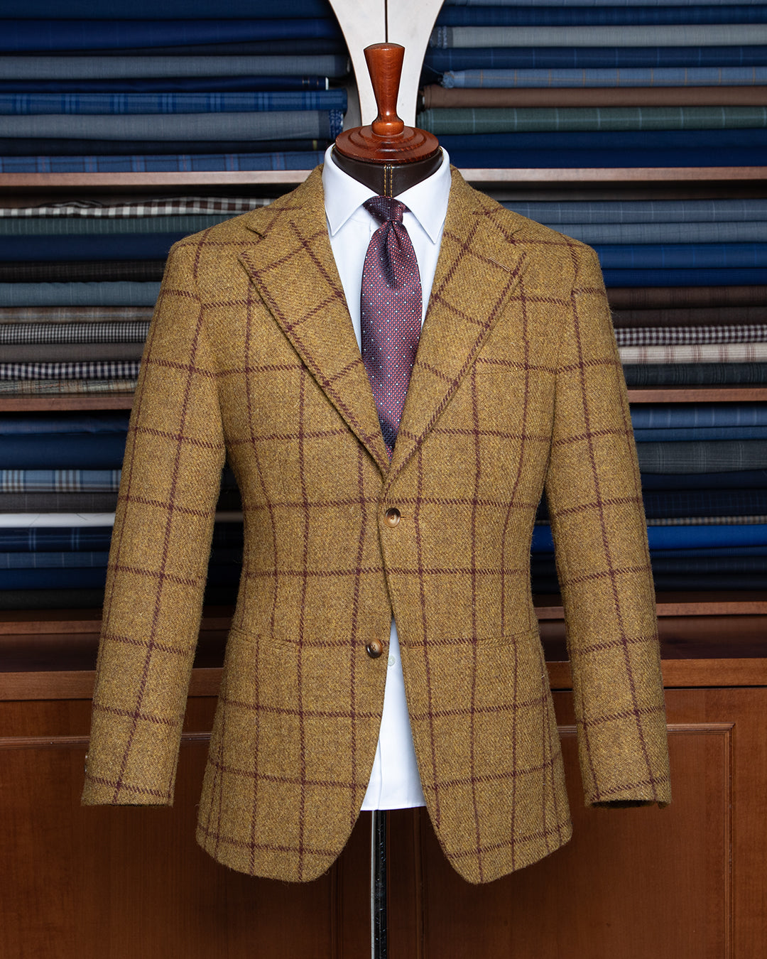 Giacca Giotto Caramel Brown a Quadri