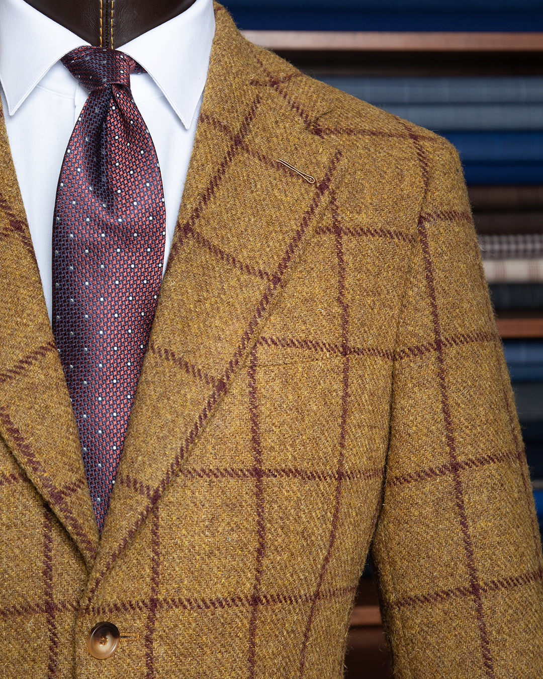 Giacca Giotto Caramel Brown a Quadri