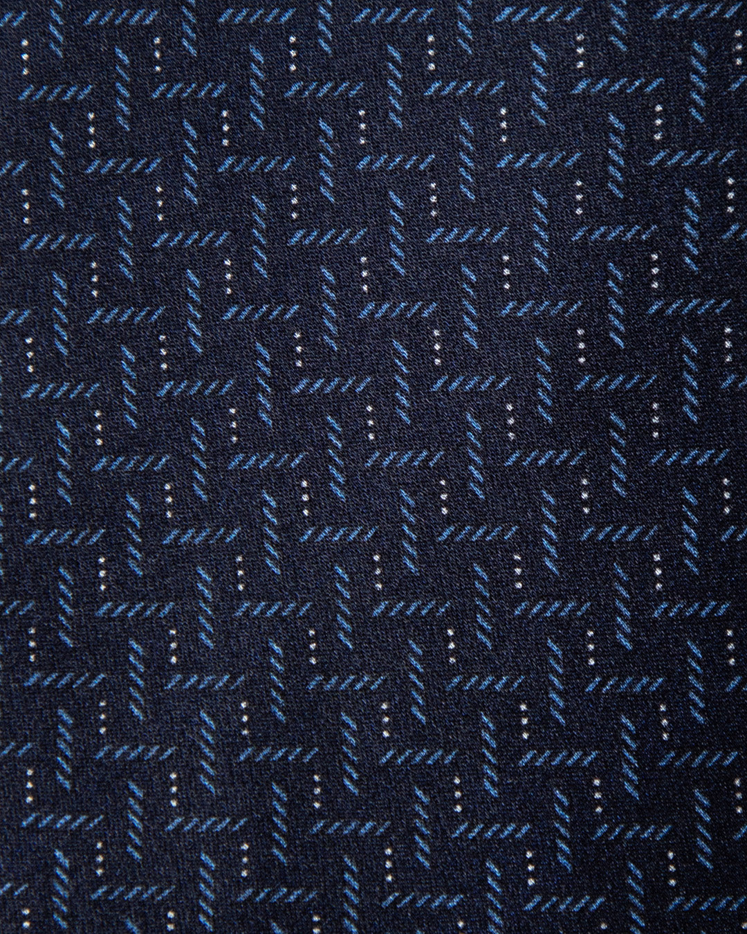 Midnight Blue Tie with Sky Blue W oven Micro-Texture